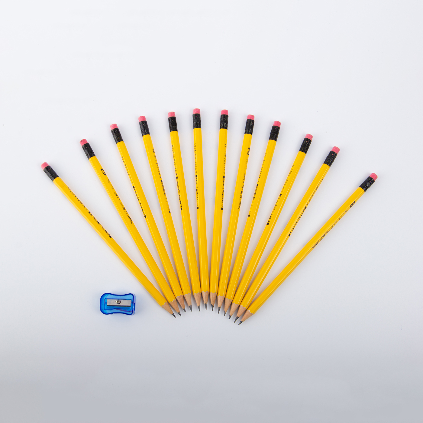 12pcs Custom Yellow Wooden Pencil With Sharpener3