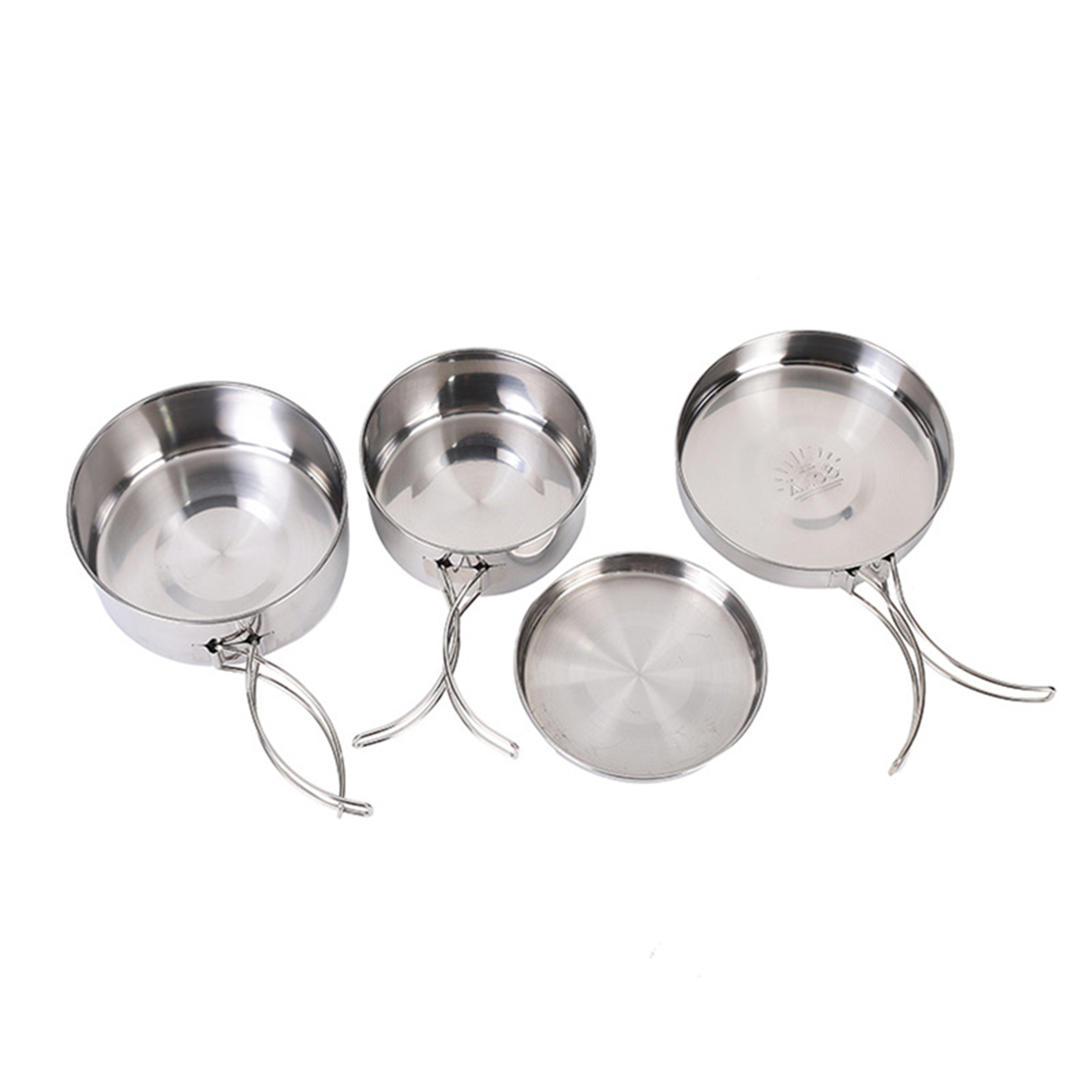 4pcs Stainless Steel Folding Camping Pot1