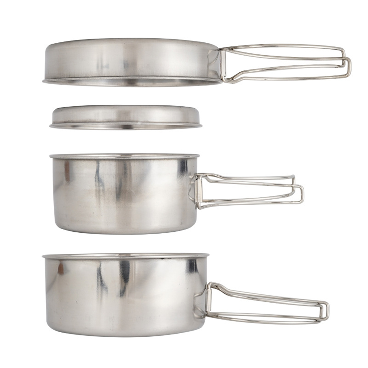 4pcs Stainless Steel Folding Camping Pot3