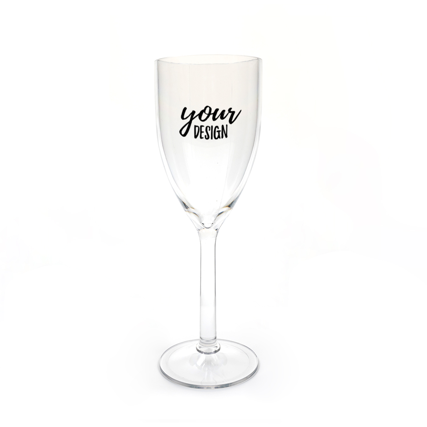 8 oz. AS Plastic Clear Champagne Glass