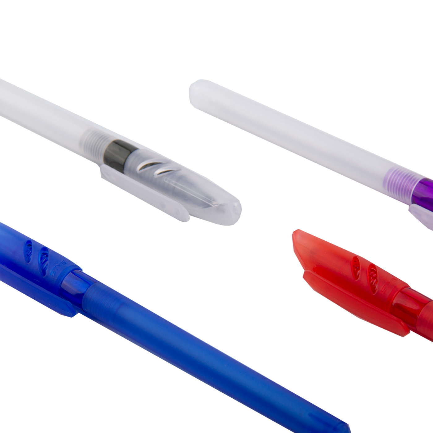 Transparent Plastic Ballpoint Pen With Venture Cap2