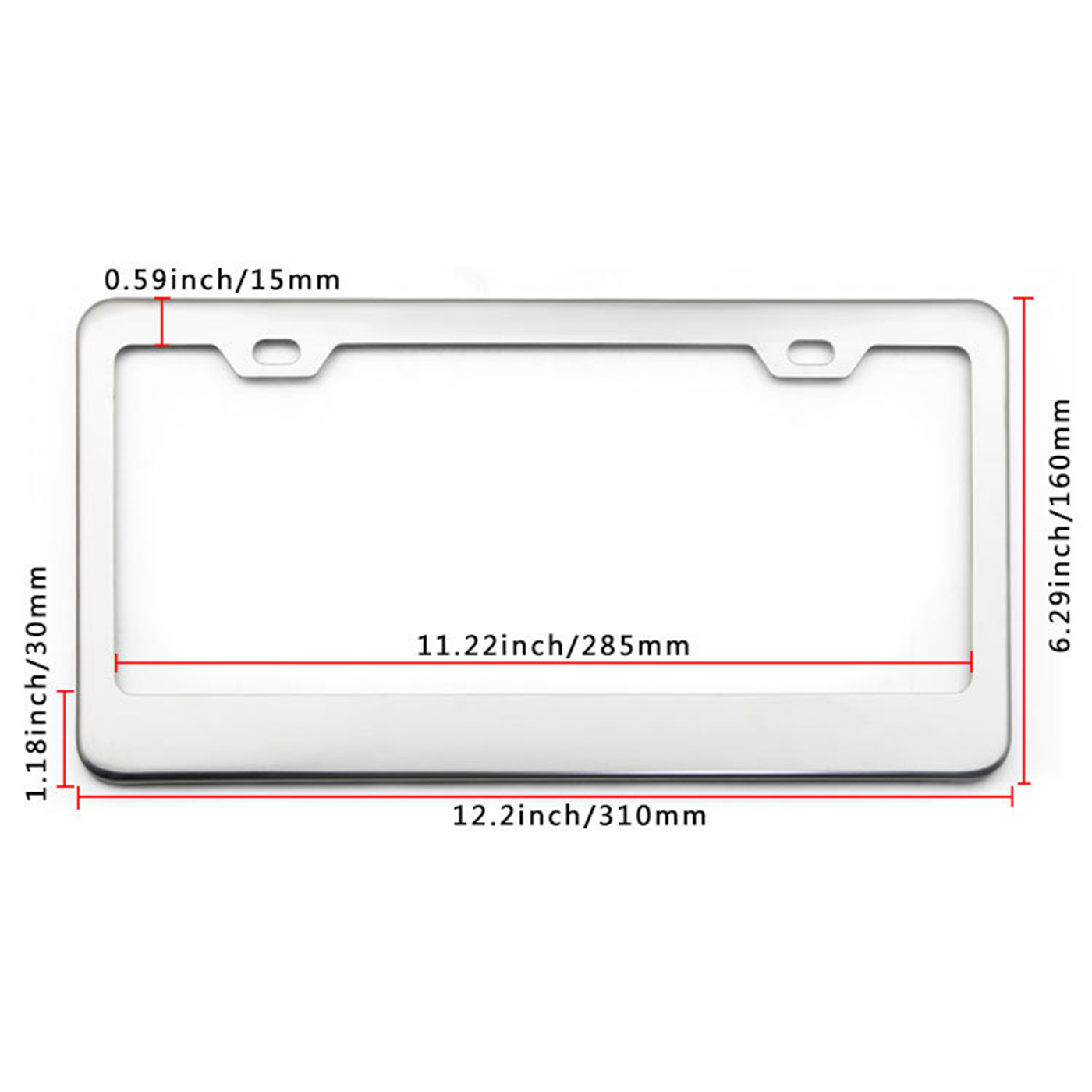 US Standard Stainless Steel License Plate Frame2