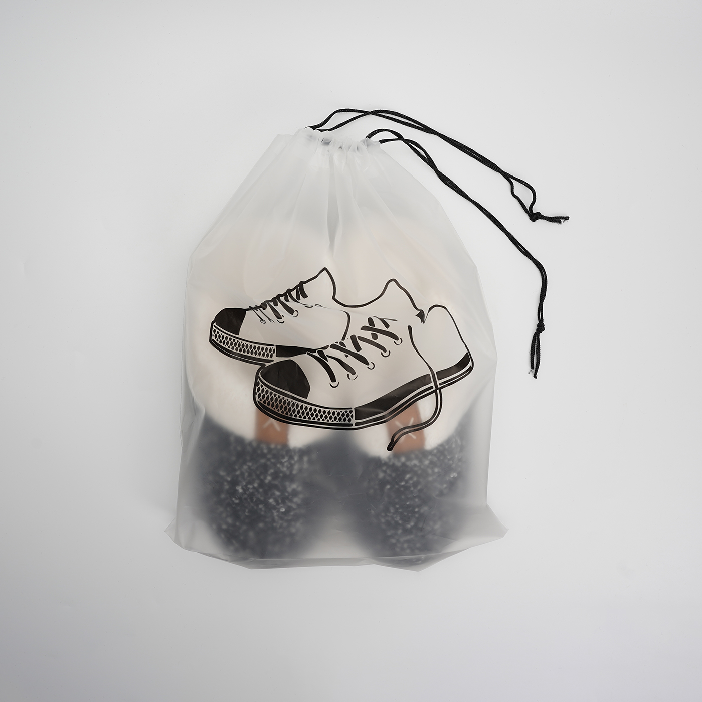 PE Transparent Drawstring Shoe Bag4