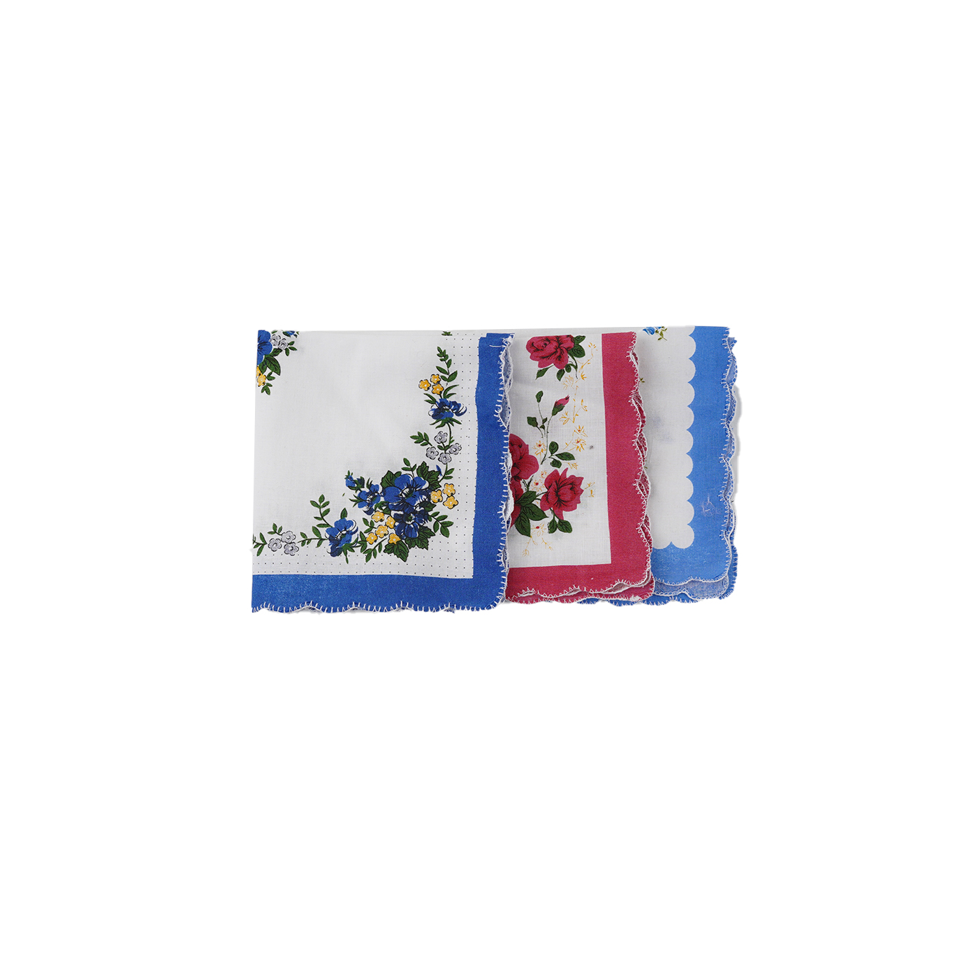 Heat Transfer Vintage Floral Cotton Handkerchief1