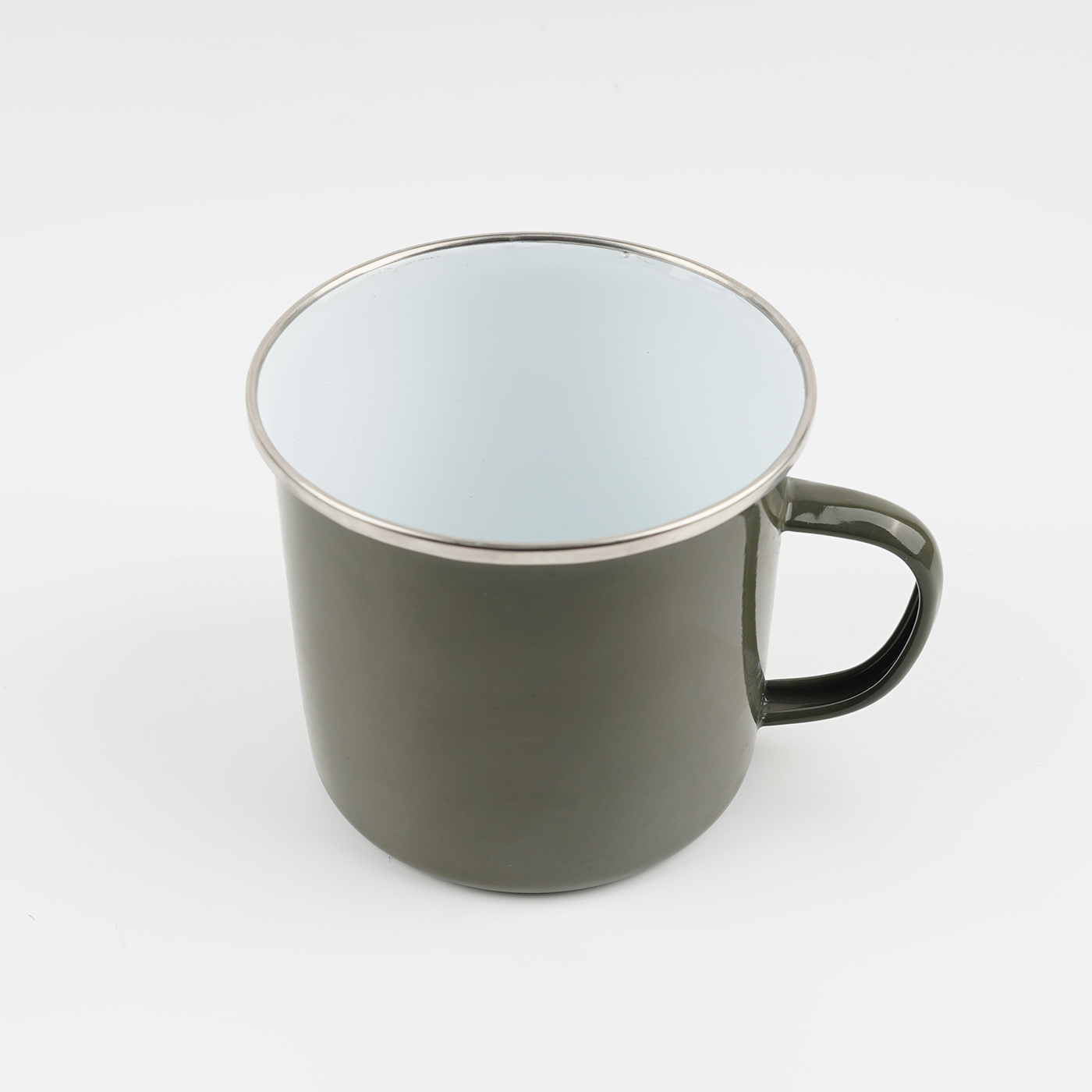 Custom 22 oz. Enamel Mug With Silver Rim4