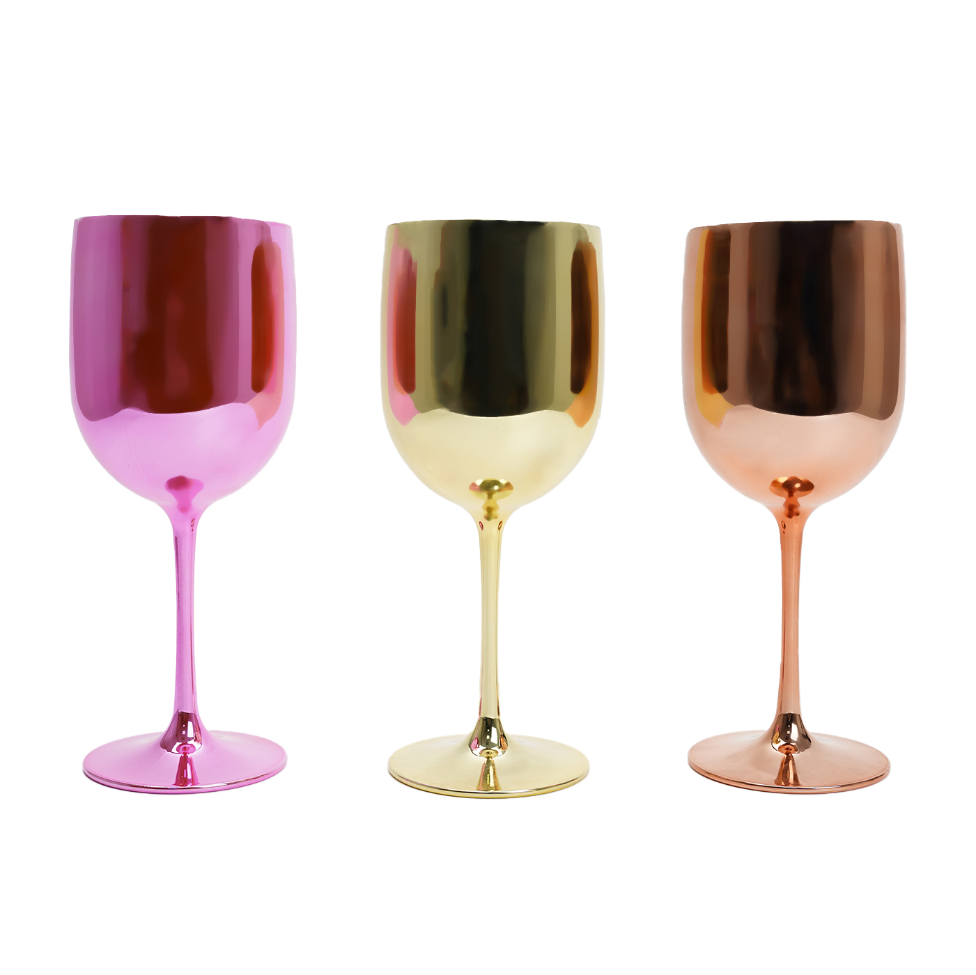 16 oz. Electroplated Plastic Champagne Goblet