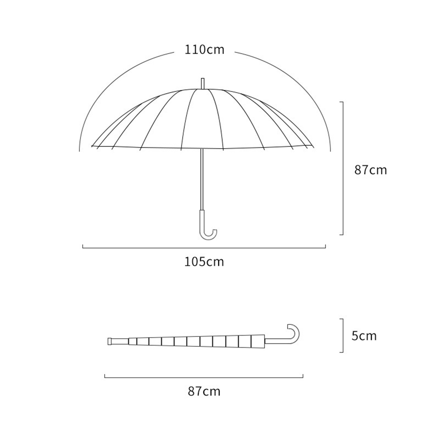 Umbrella With Telescopic Plastic Case3