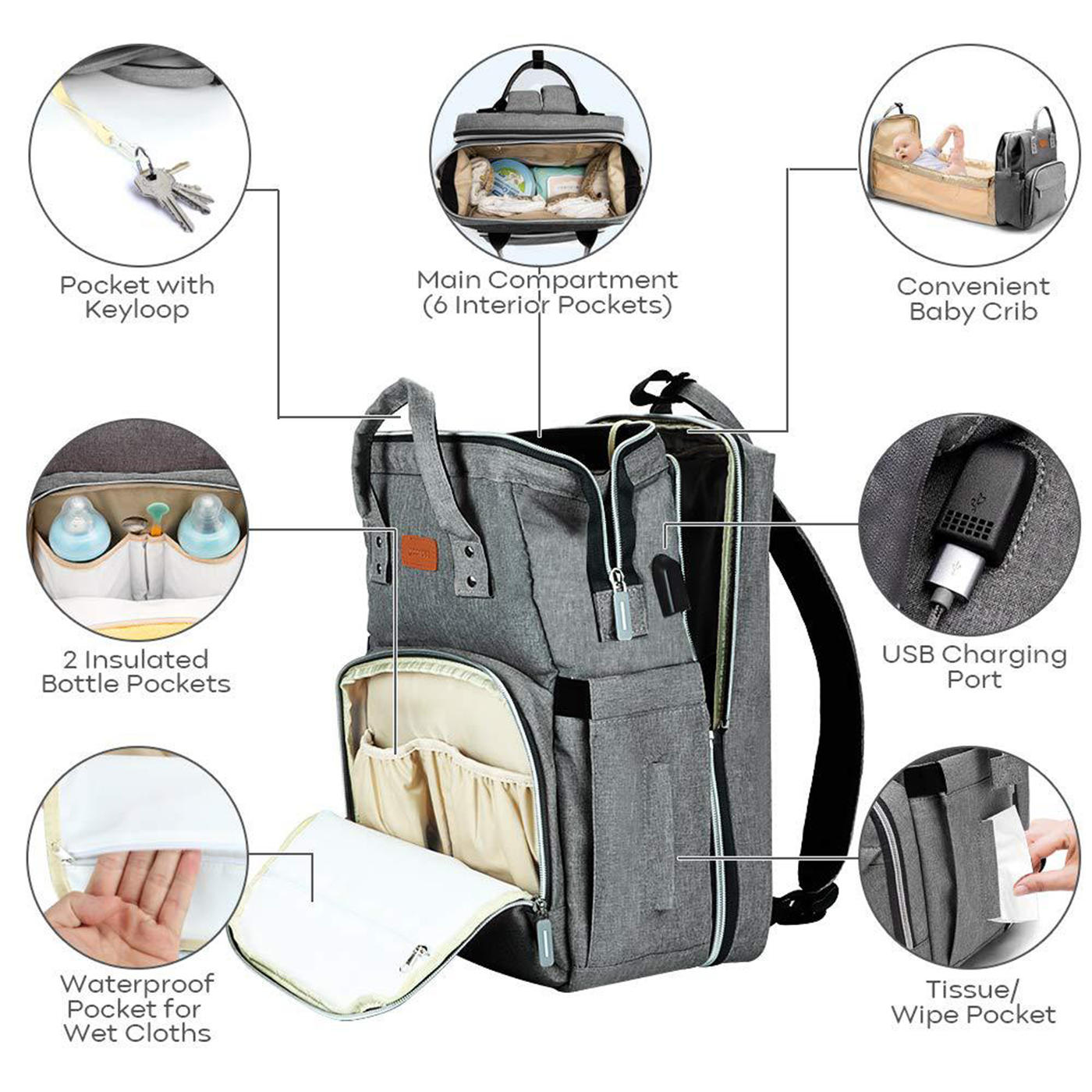 Foldable Baby Backpack With Crip3
