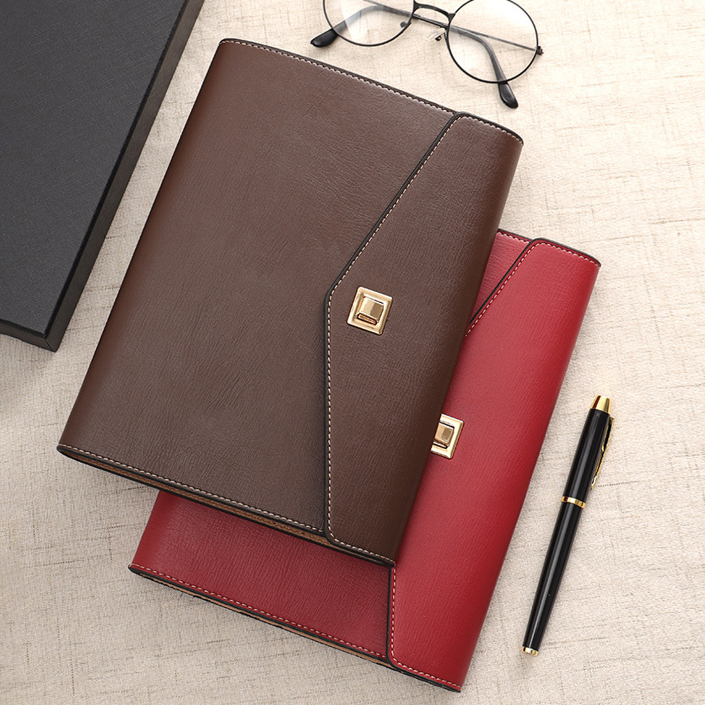 PU Leather Trifold Envelope Padfolio2