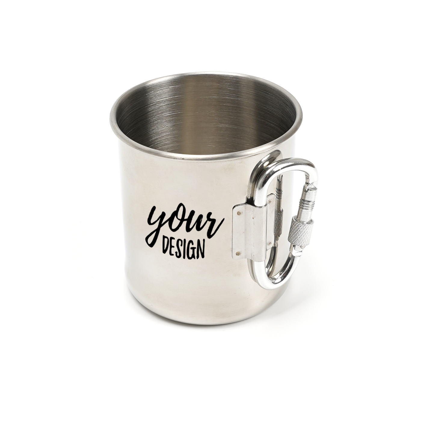 Stainless Steel Camping Mug With Carabiner Handle2