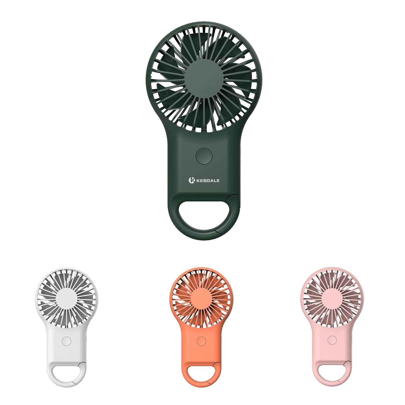 Promotional Rechargeable Handheld Fan With Carabiner