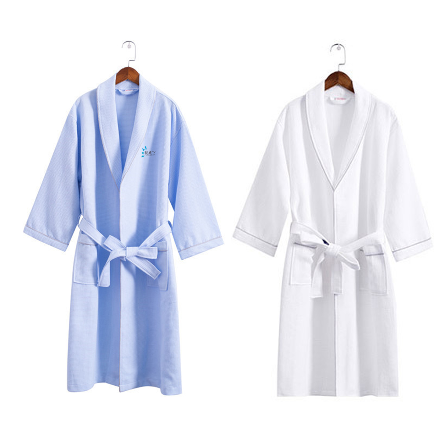 Pure Cotton Waffle Adult Hotel Bathrobe