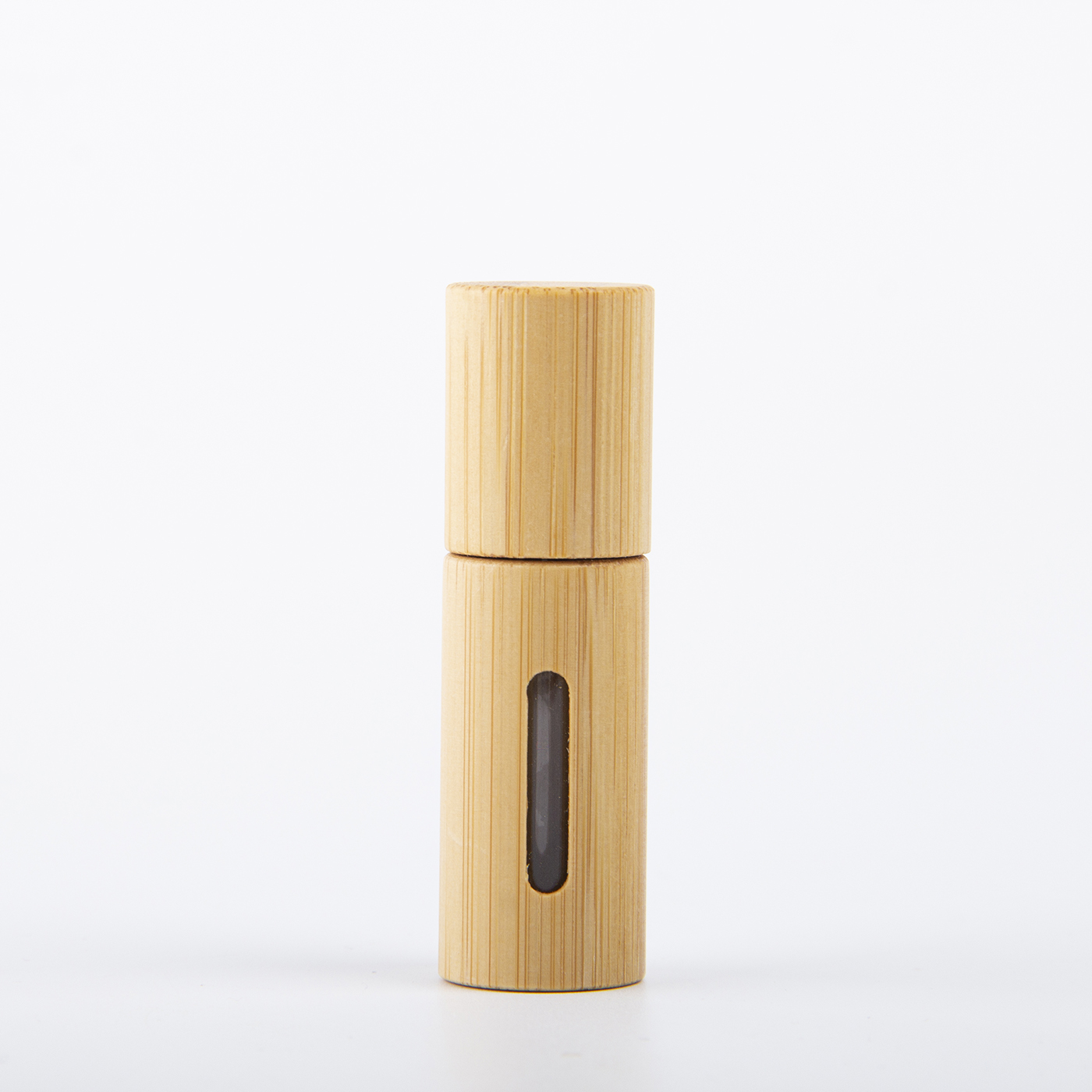 5ml Bamboo Glass Roll On Bottle With Window3