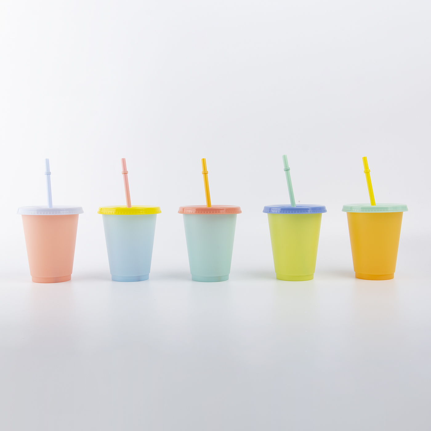 16 oz. Color Changing Cup With Straw Set3