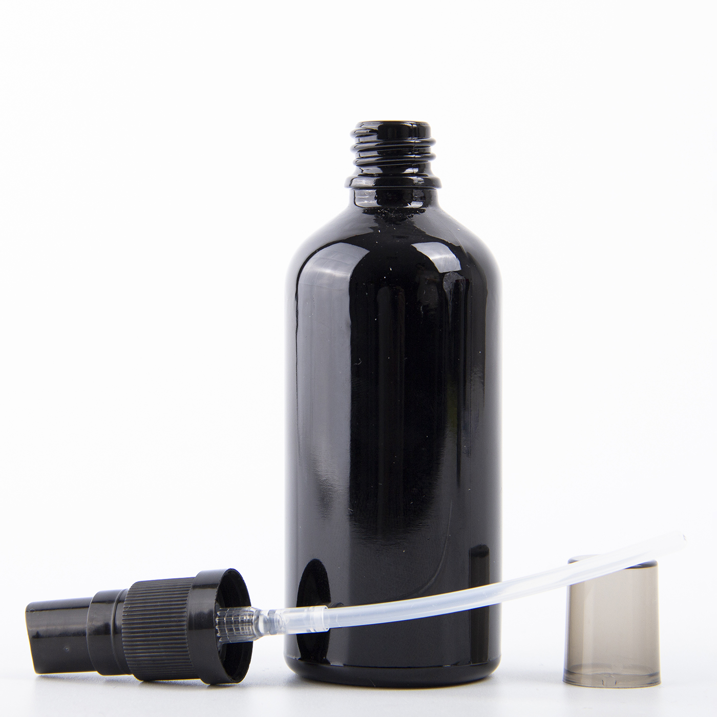 3 oz. Black Glass Spray Bottle3