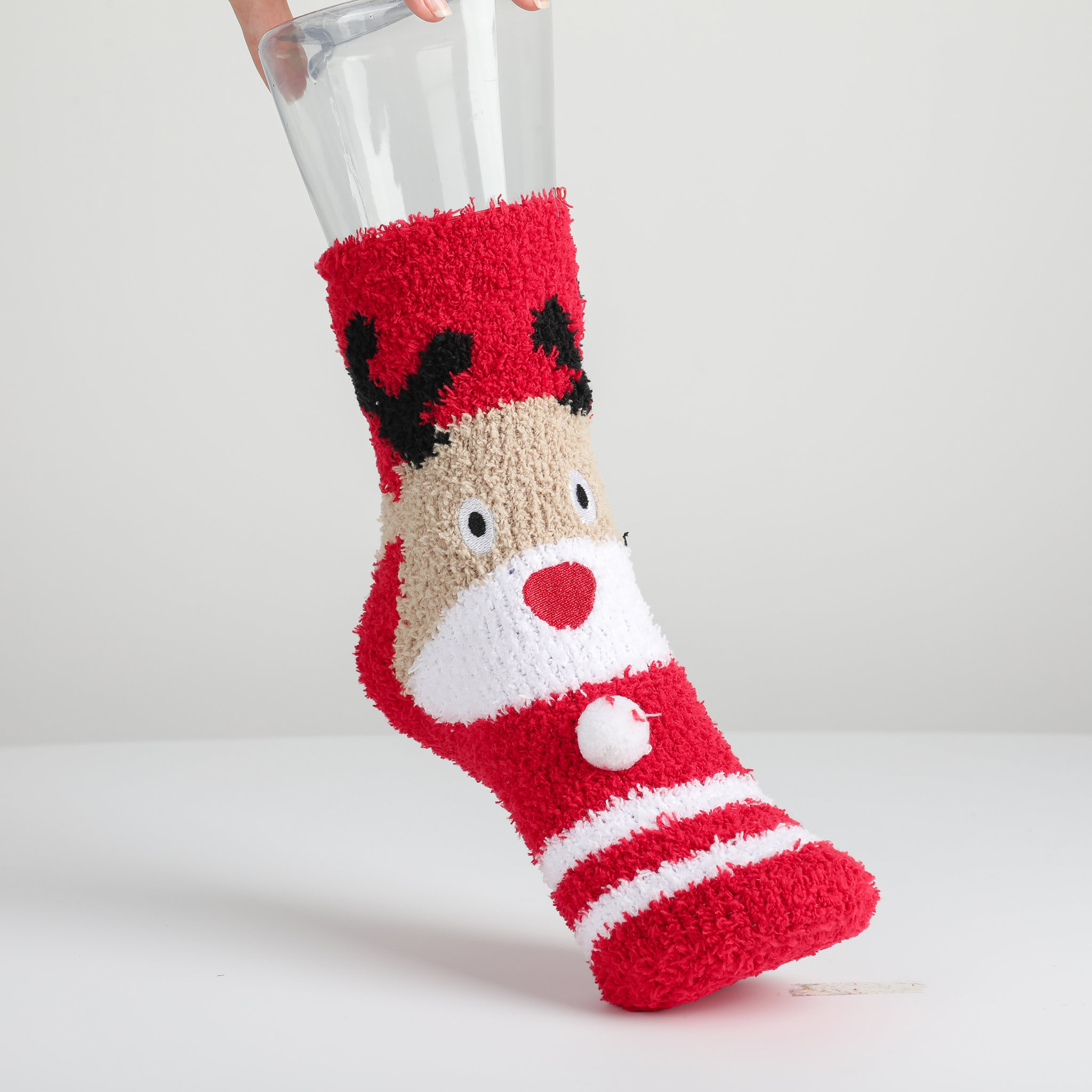 Reindeer Fuzzy Socks3