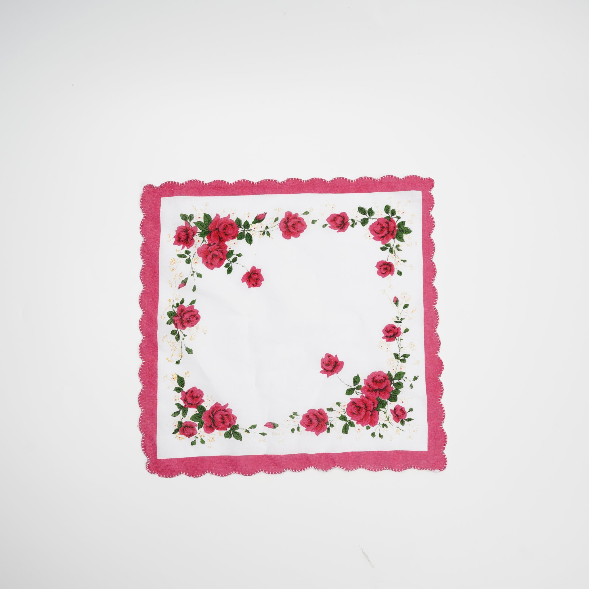 Heat Transfer Vintage Floral Cotton Handkerchief4