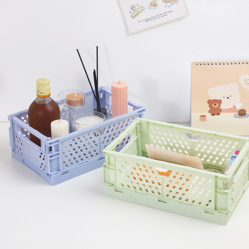 Medium Folding Plastic Storage Basket3