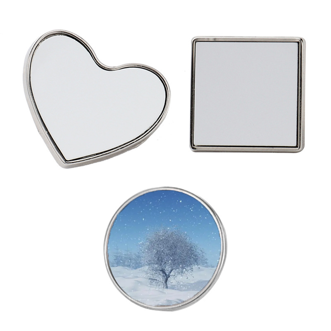 Blank Heat Transfer Metal Printing Pin Badge