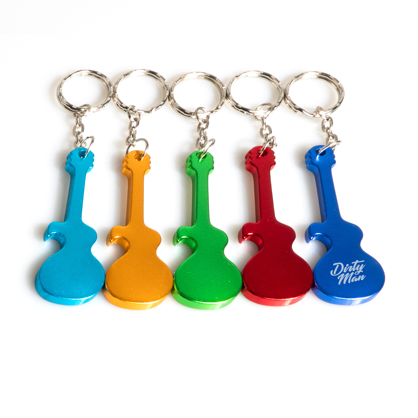 Guitar Shape Bottle Opener Keychain