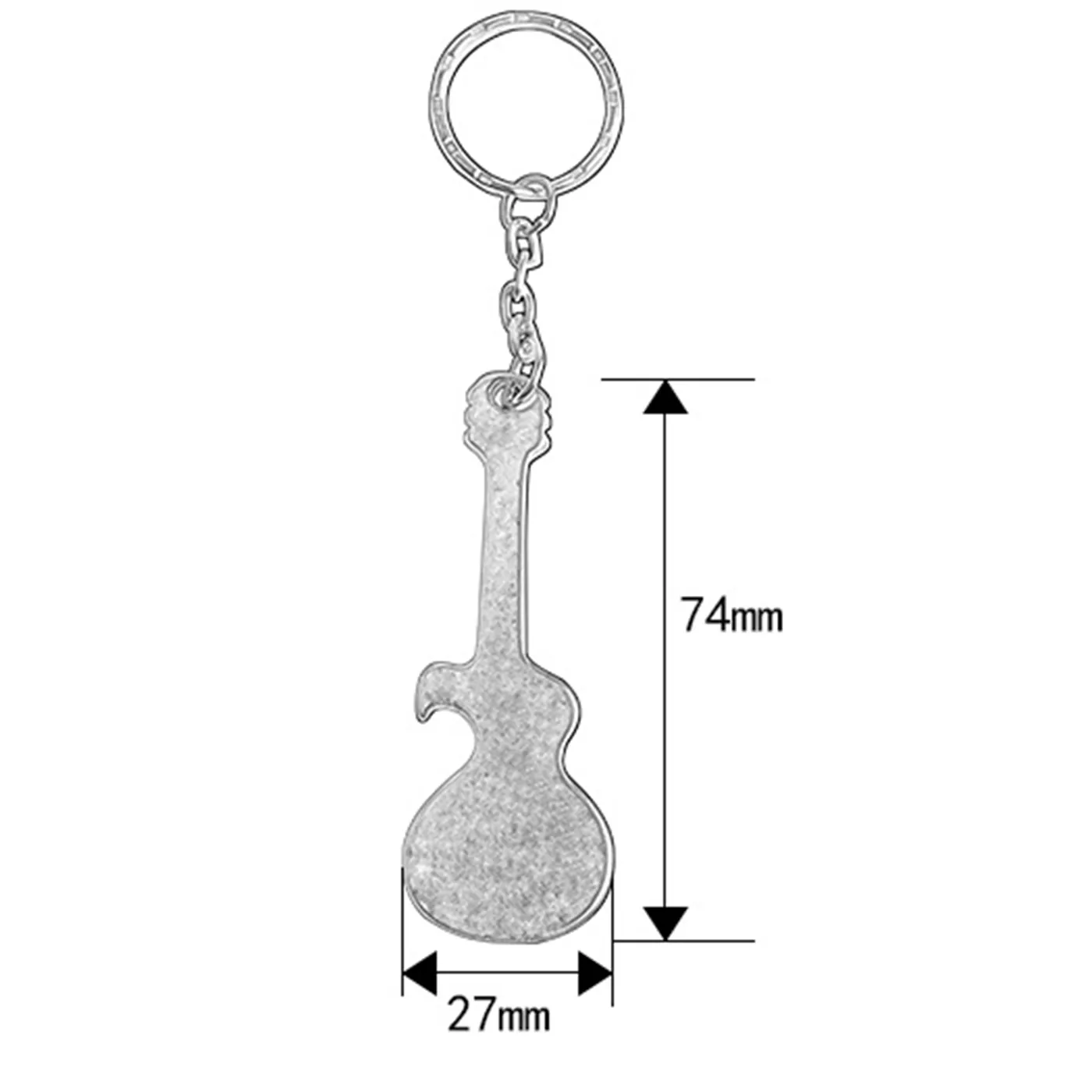 Guitar Shape Bottle Opener Keychain2