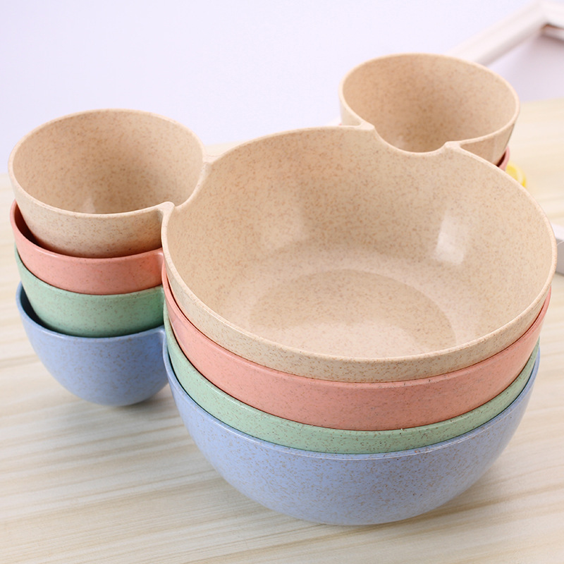 Big Ears Wheat Straw Tableware Set3