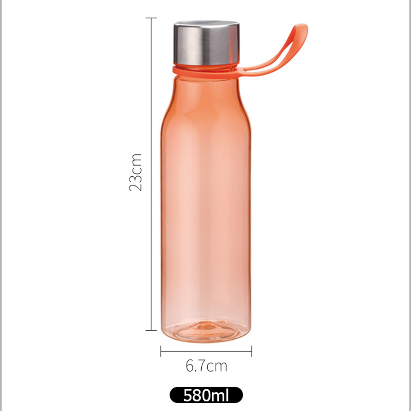 19 oz. Portable Plastic Sports Water Bottle2