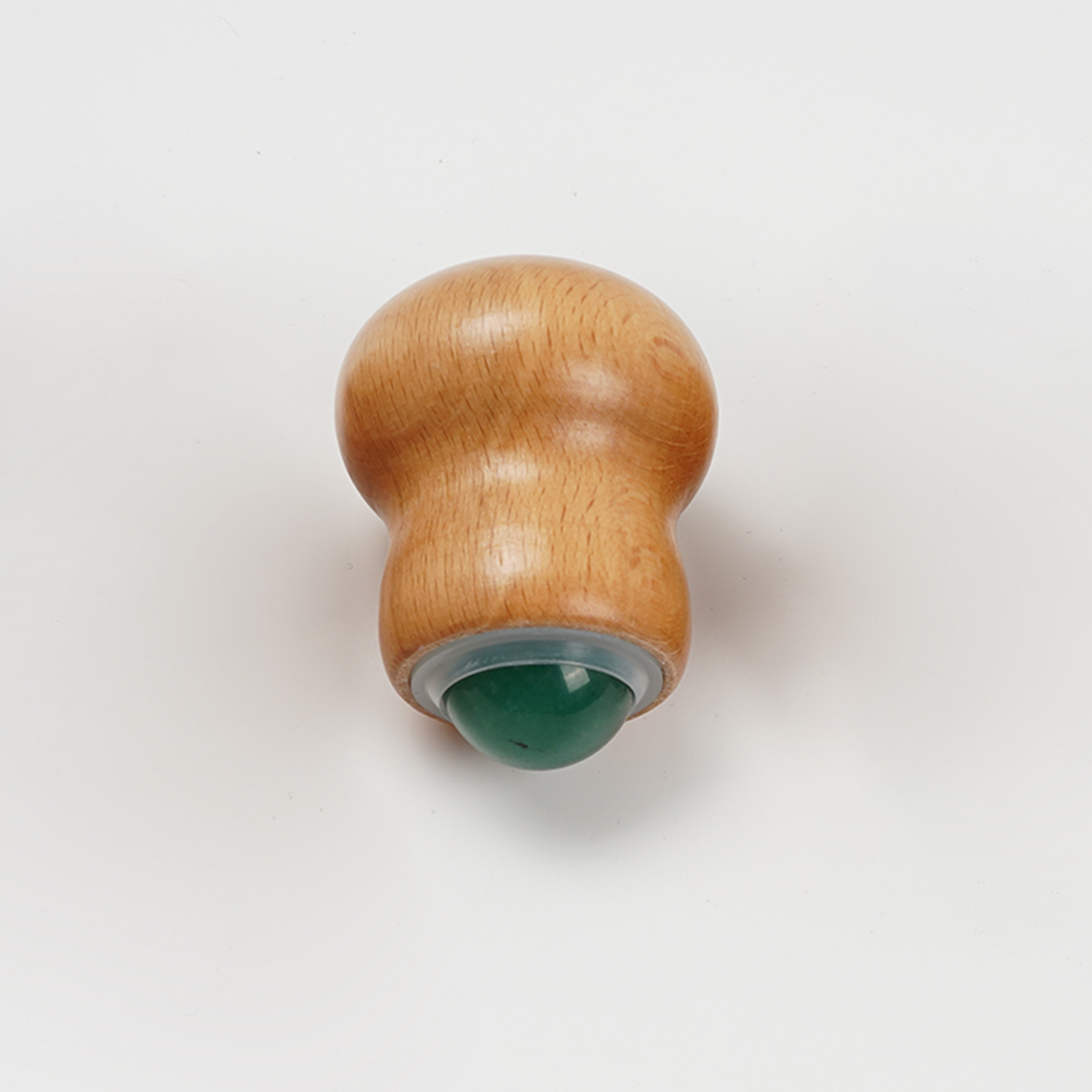 Wooden Gourd Shape Jade Massage Roller2