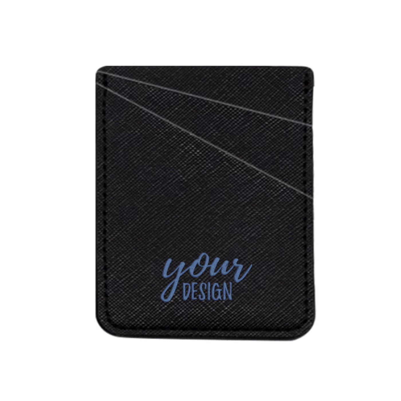 Double Layer PU Leather Phone Adhesive Card Wallet1