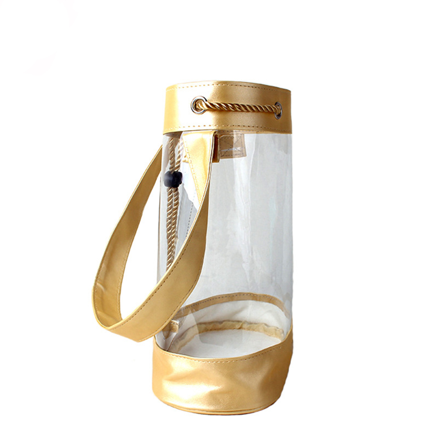 Gold Clear PVC Drawstring Gift Bag2