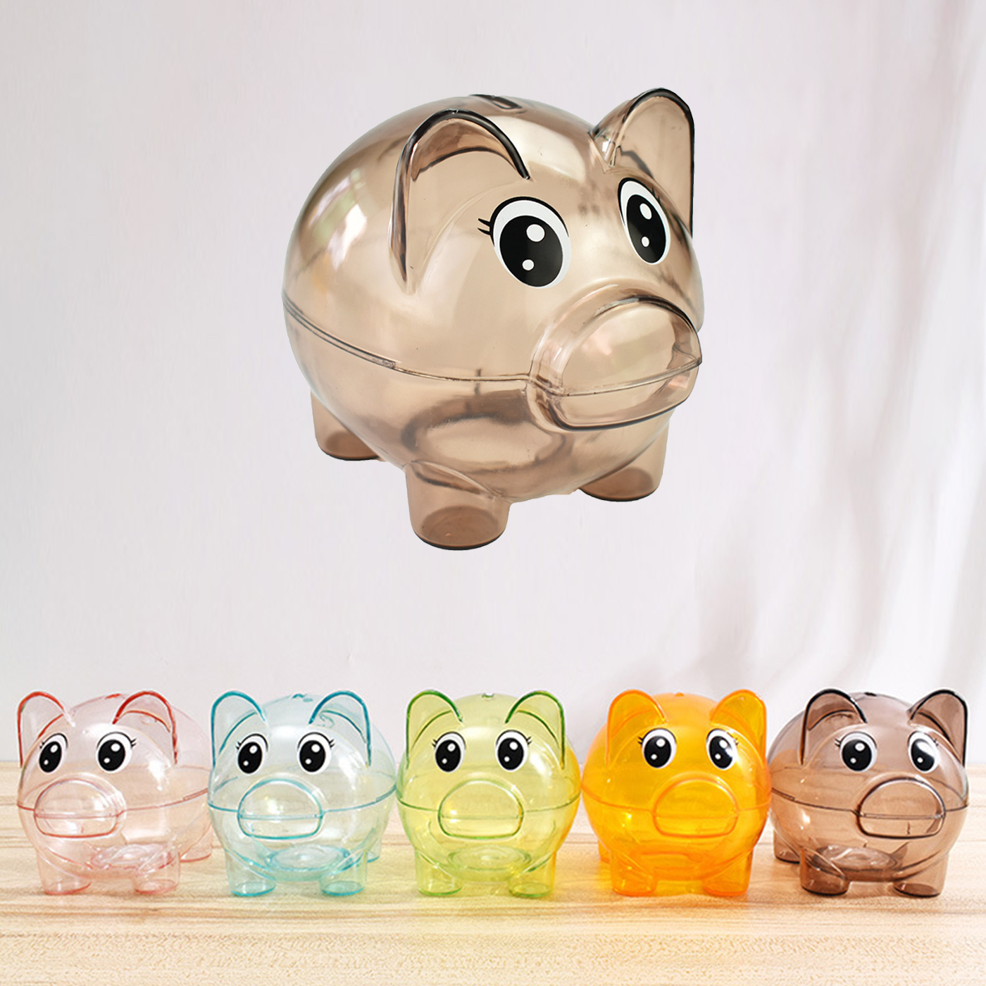 Clear Plastic Piggy Bank