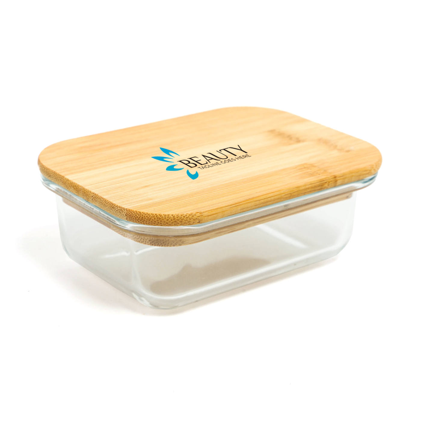 Square Borosilicate Glass Lunch Box With Bamboo Lid