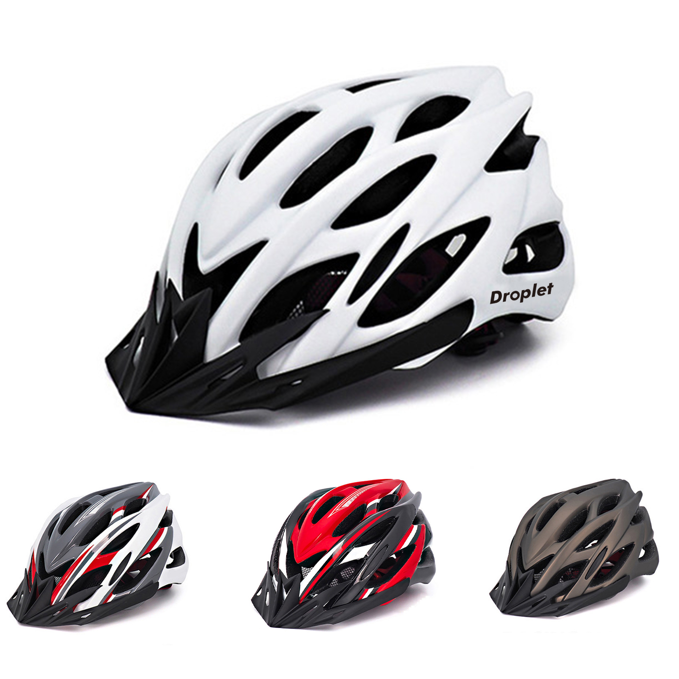 Bicycle Helmet With Detachable Visor And Tail Light