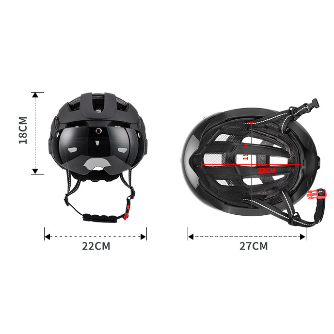 Cycling Helmet With Goggle2