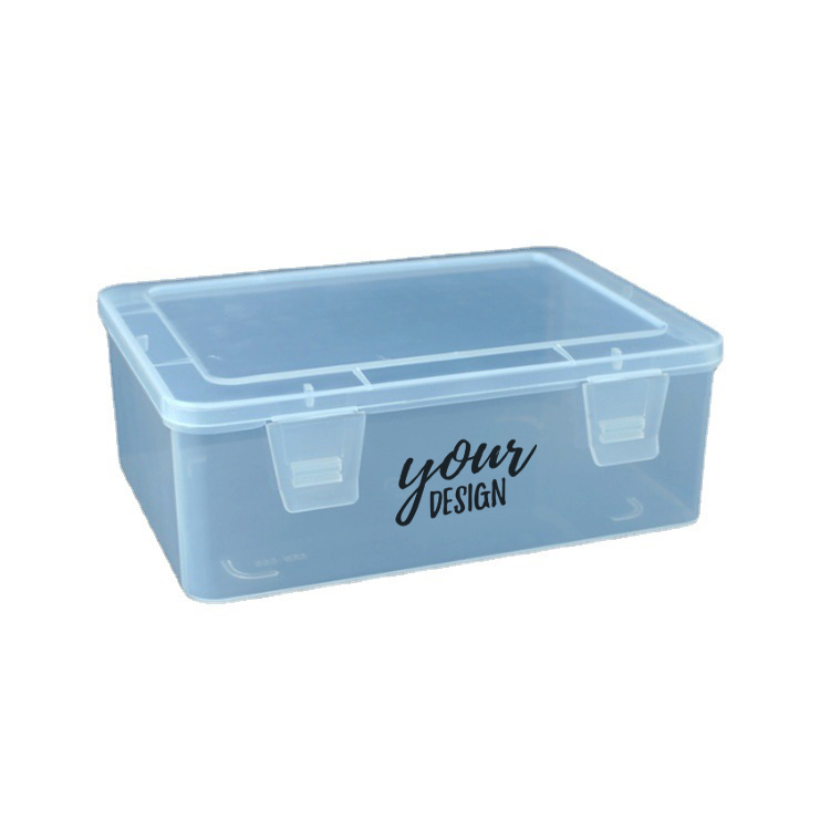 Custom Rectangular Clear Flip Top Storage Box1