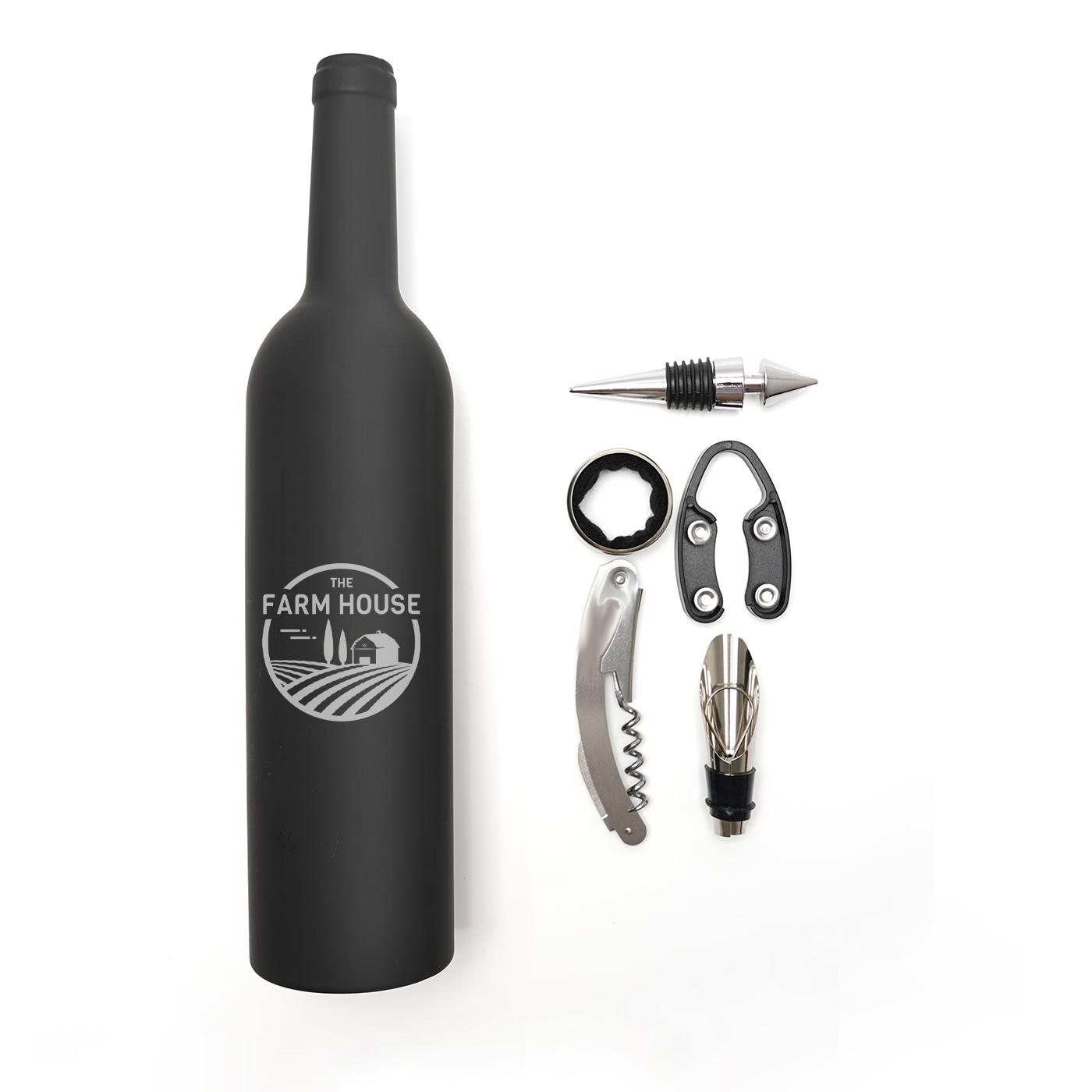 5pcs Wine Accessories Gift Set With Bottle Shaped Case1