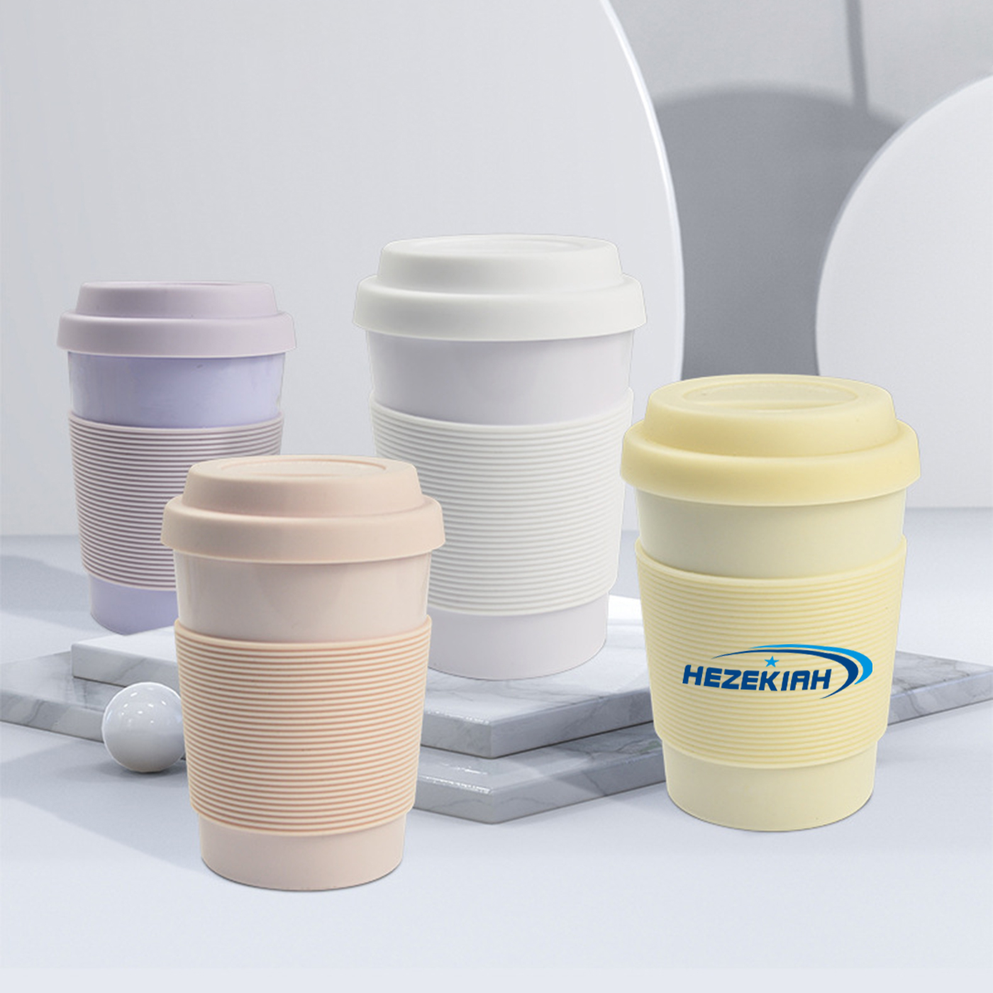 12 oz. Eco-friendly Coffee Mug With Silicone Lid