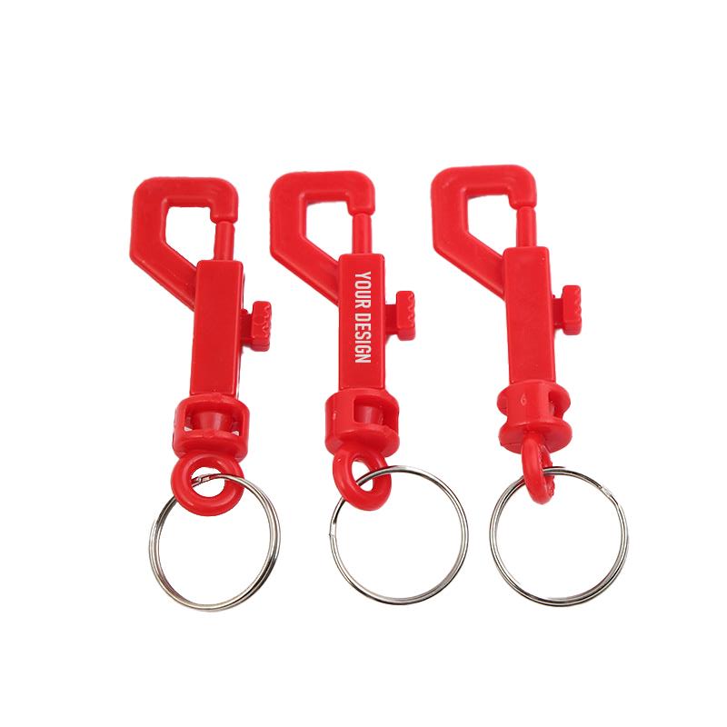 Plastic Snap Hook With Key Ring1