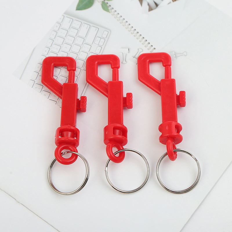 Plastic Snap Hook With Key Ring3