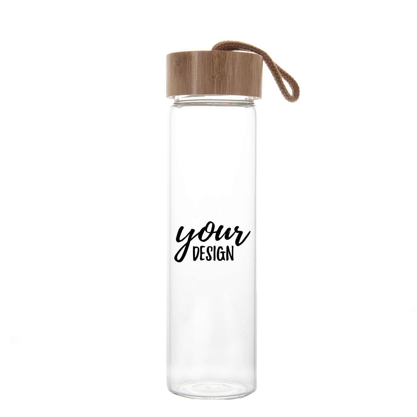 22 oz. Glass Water Bottle With Bamboo Lid1