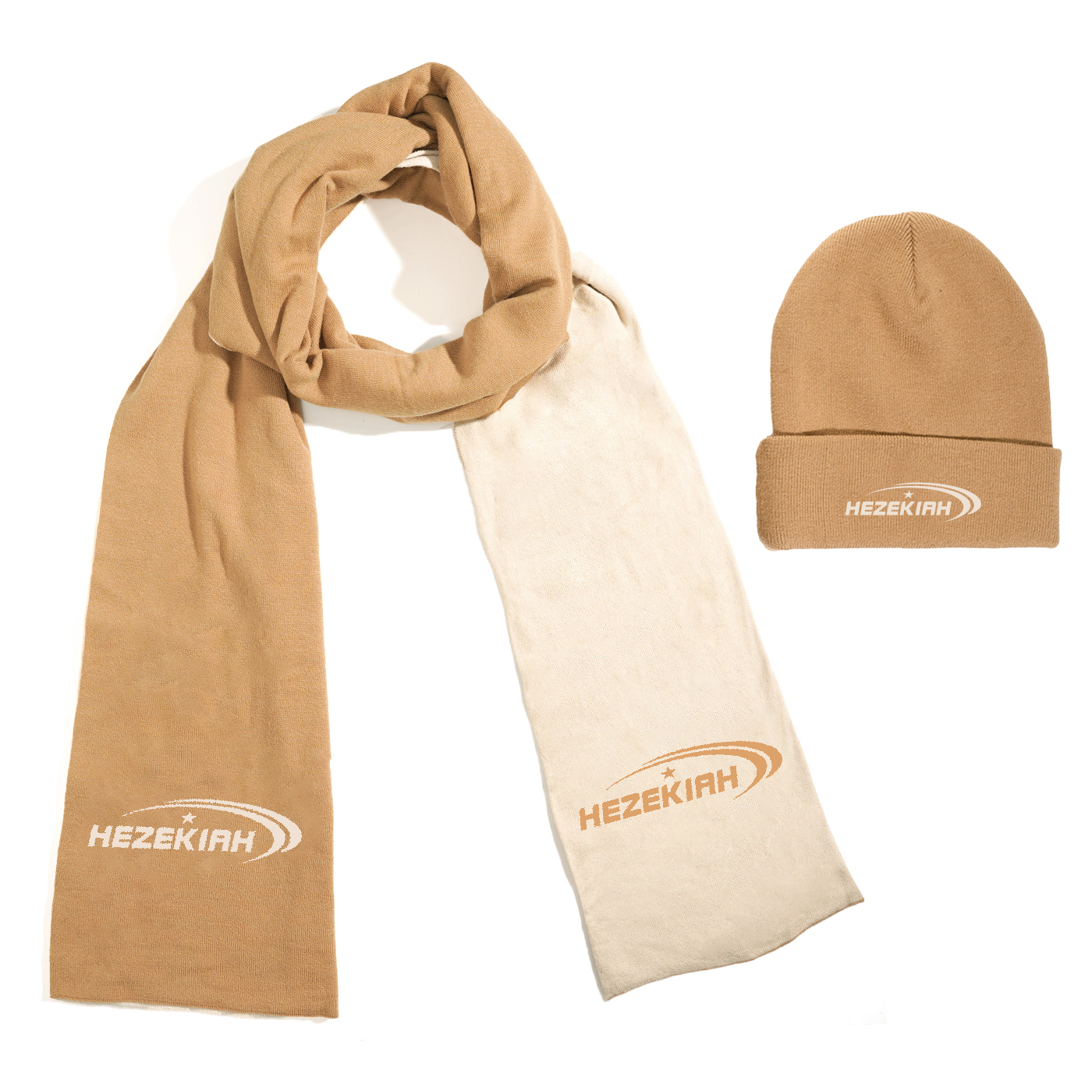 Premium Double Sided Beanie & Scarf Set