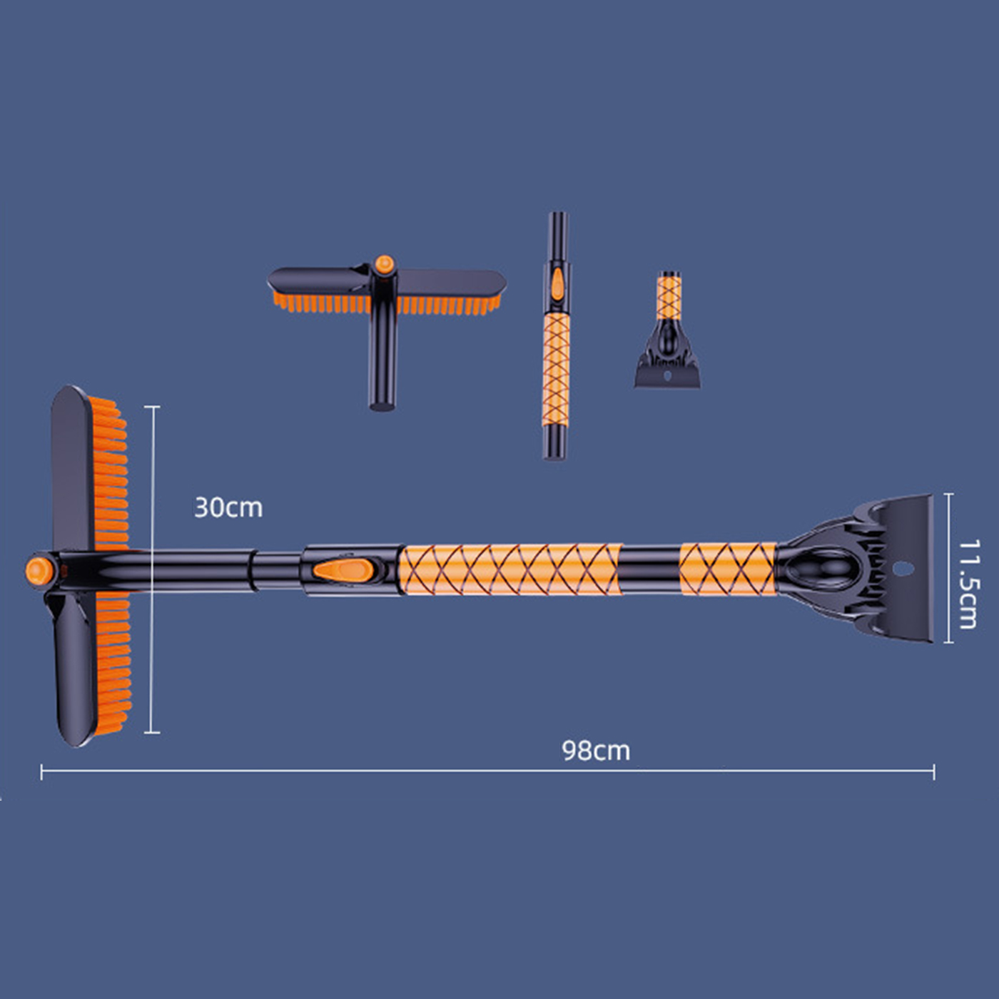 Extendable Snow Brush With Ice Scraper3