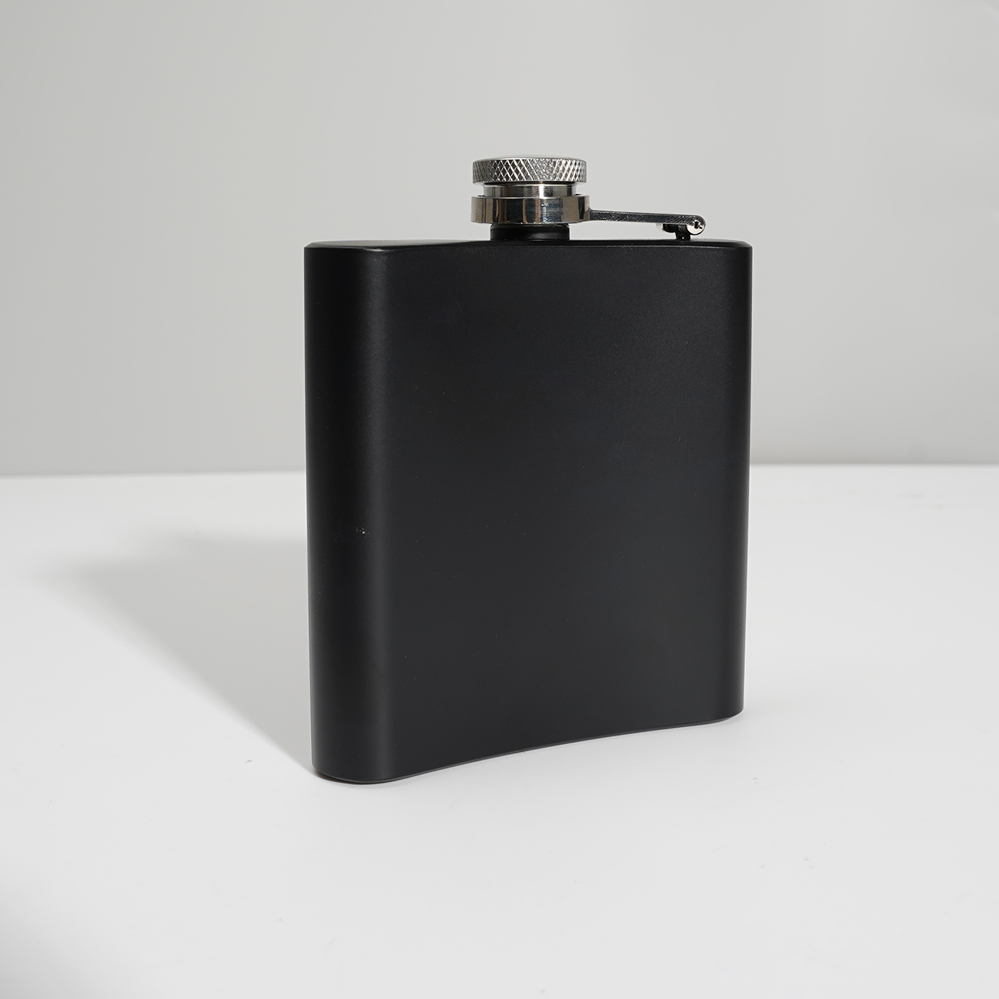 6 oz. Black Stainless Steel Hip Flask3