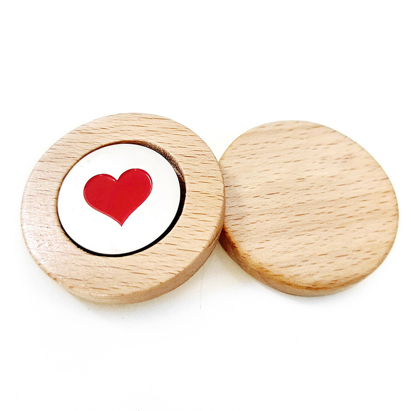 20mm Wood Golf Ball Marker2