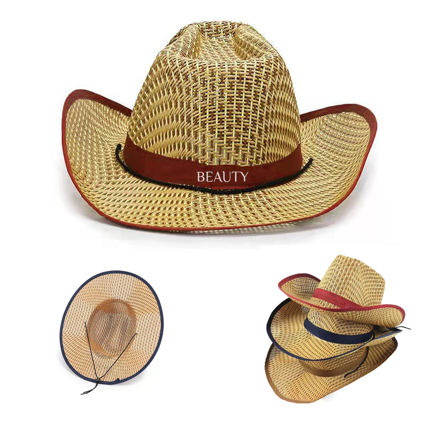 Cowboy Straw Sun Hat