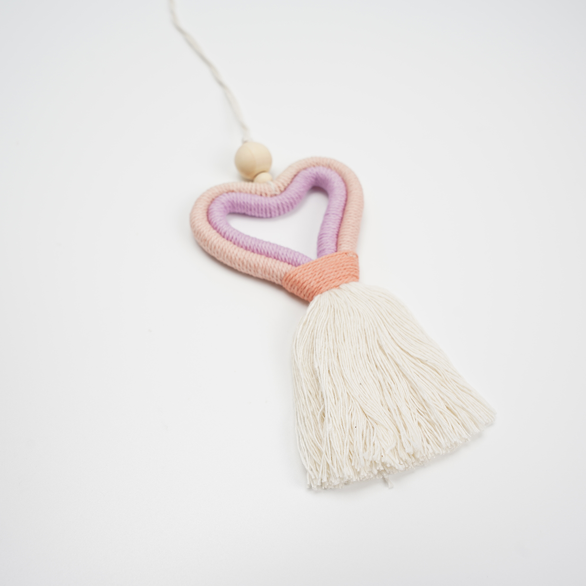 Knitted Heart-Shaped Car Pendant2