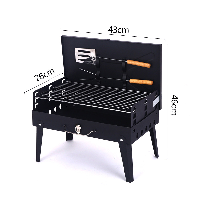 Outdoor Barbecue Grill With Tool Set4