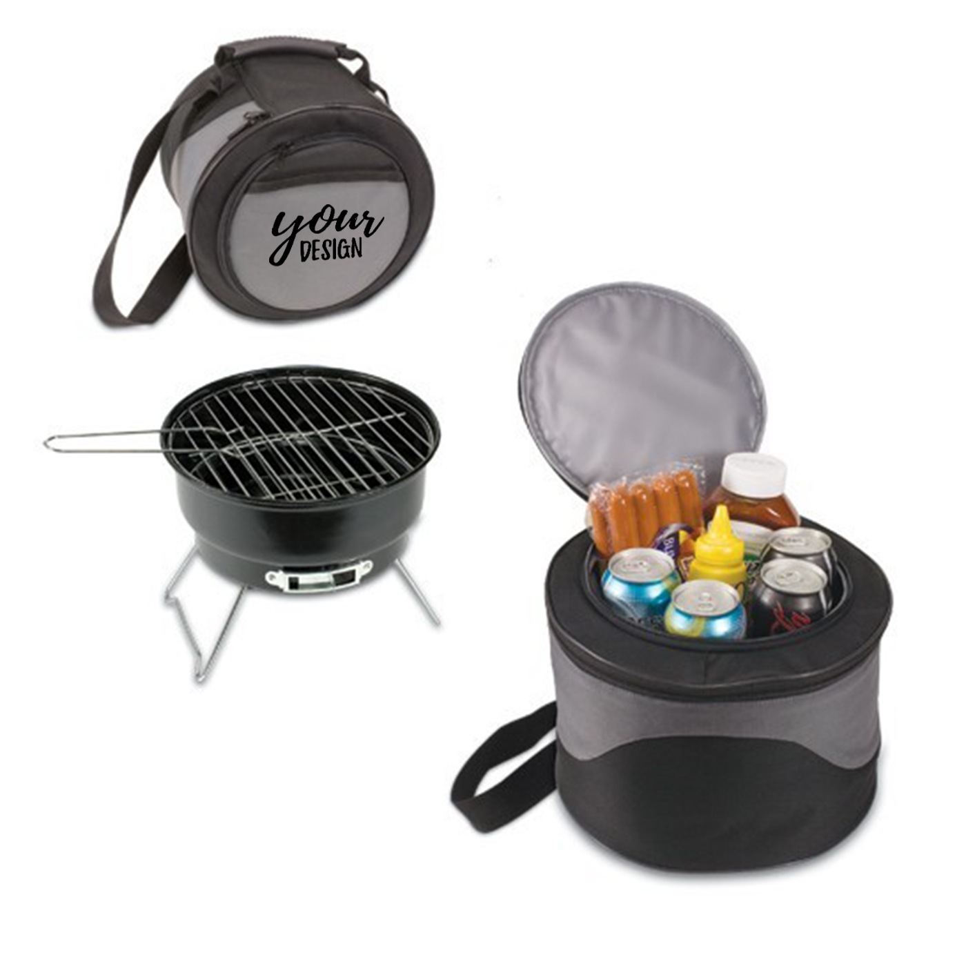 Portable Picnic Grill With Cooler Bag1