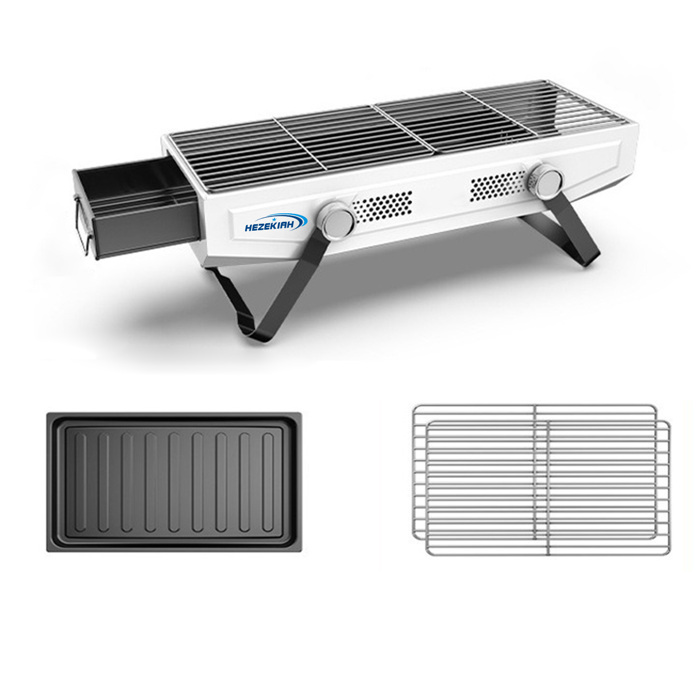 Multifunctional Folding Charcoal BBQ Grill