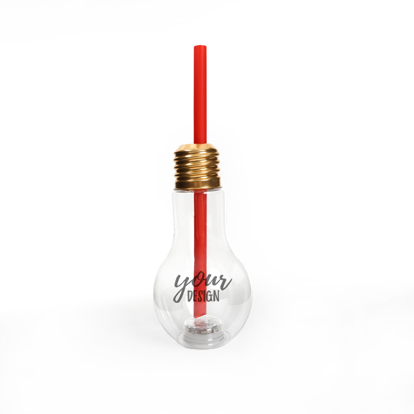 13.5 oz. Light Bulb Cup With Straw2